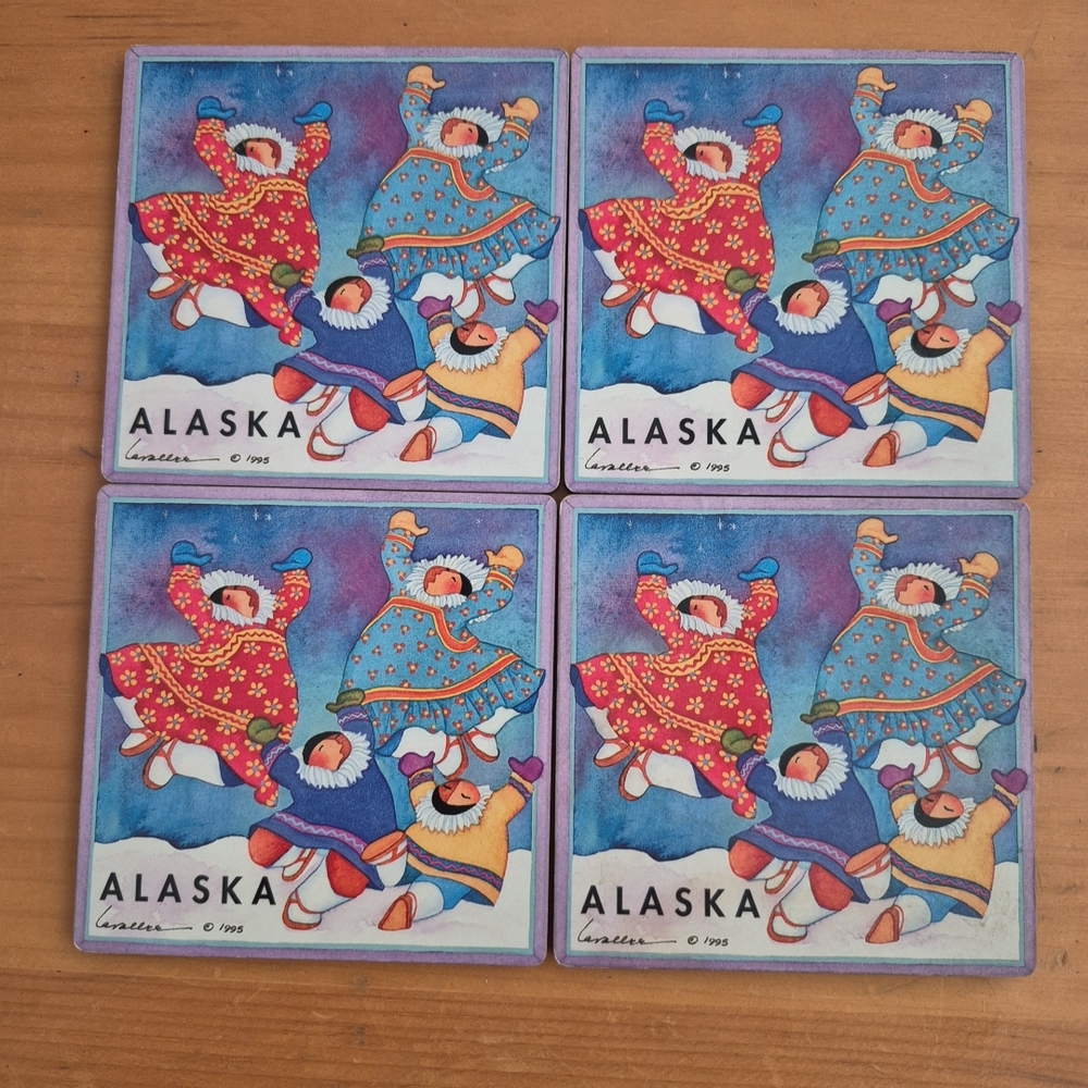 Alaska Vintage Themed Coasters Set 1996